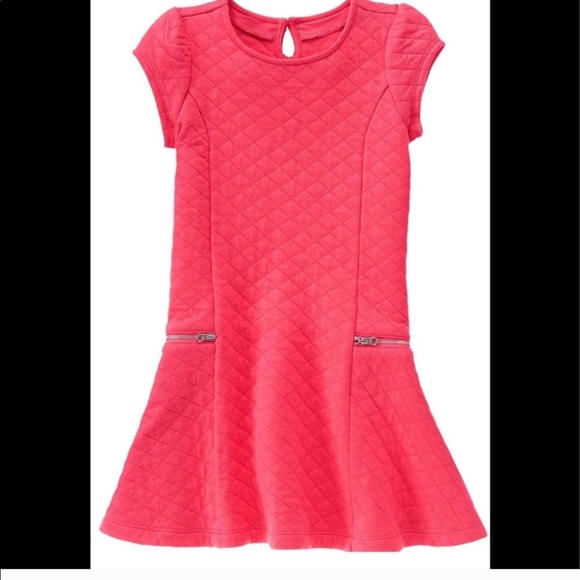 GYMBOREE | Quilted Coral Drop-Waist Dress - Picture 1 of 3